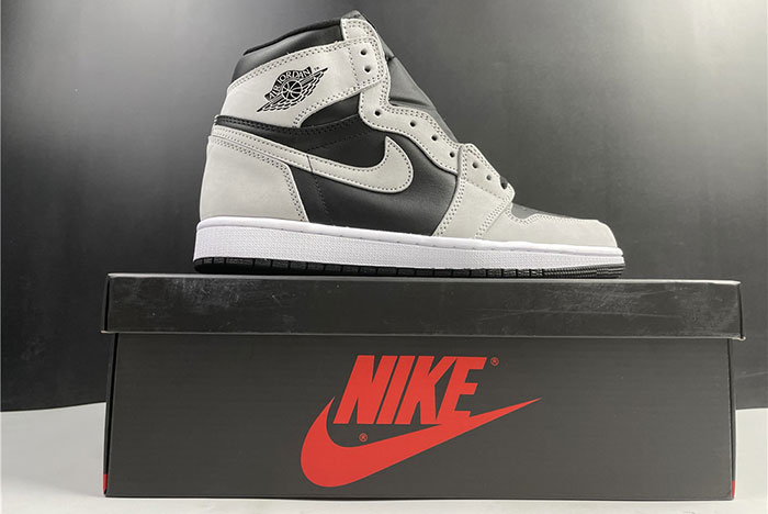 Air Jordan 1 Retro High Black White Light Smoke Grey "Shadow 2.0" - 555088-035
