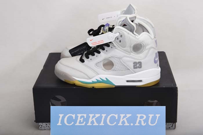 OFF WHITE AIR JORDAN 5 SP GREY GREEN CT8480-105