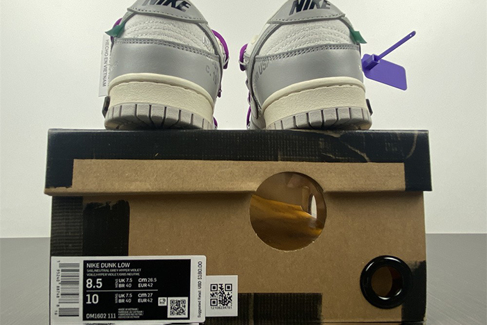 Dunk Low Off-White Lot 28 28-of50 1-50 DM1602-111