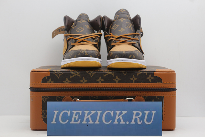 l**is V*t*n x off-white x air jordan 1 customs mens aq0818-202