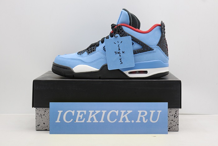 Travis Scott x Air Jordan 4 “Houston Oilers” University Blue 308497-406